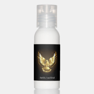 Faux Gold Foil Peace Dove on Black Hand Lotion