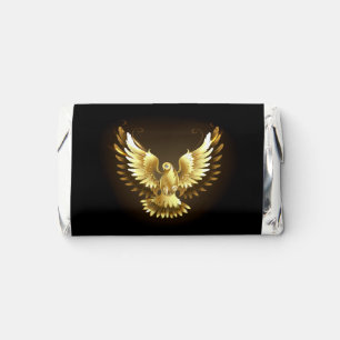 Faux Gold Foil Peace Dove on Black Hershey's Miniatures