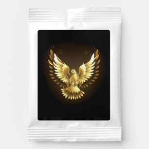 Faux Gold Foil Peace Dove on Black Margarita Drink Mix