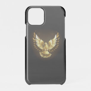 Faux Gold Foil Peace Dove on Black iPhone 11 Pro Case