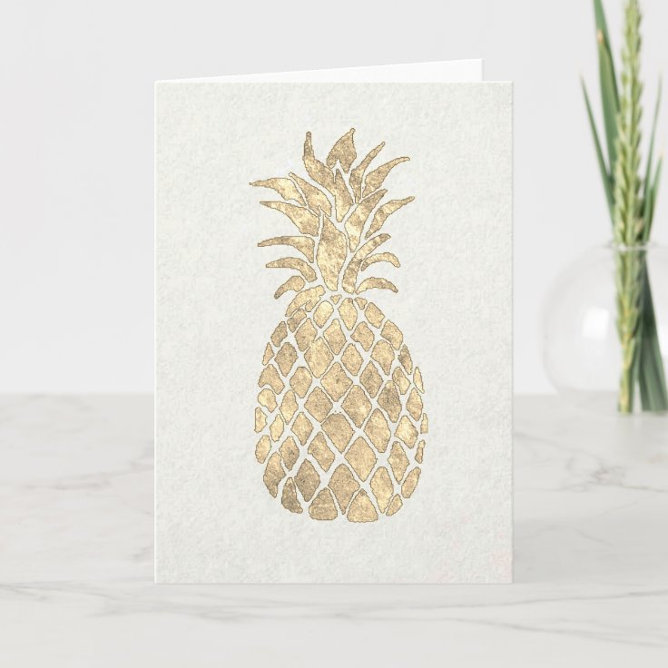 Faux Gold Foil Pineapple Card Zazzle