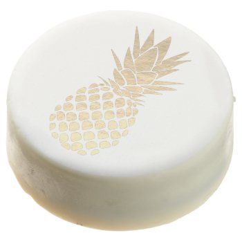 Faux Gold Foil Pineapple Chocolate Covered Oreo by paesaggi at Zazzle