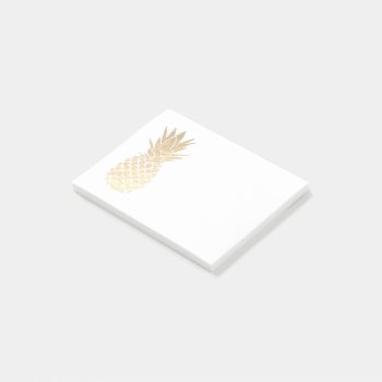 Faux Gold Foil Pineapple Post-it Notes by paesaggi at Zazzle