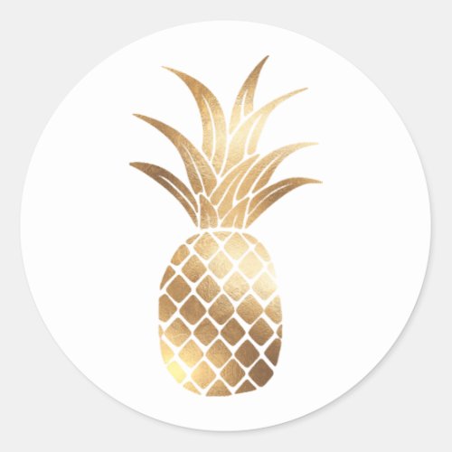 Faux Gold Foil Pineapple Sticker
