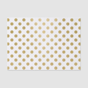 Faux Gold Foil Polka Dots Pattern Tissue Paper