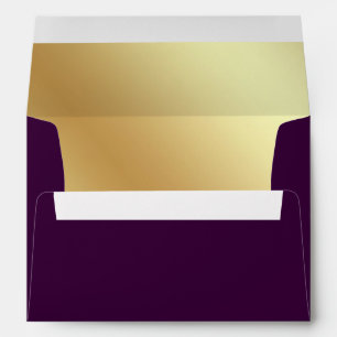 Faux Gold Foil Purple Envelope