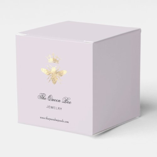 faux gold foil queen bee favor box