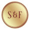 Faux Gold Foil Red Wedding Monogram Envelope Seal