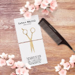 Faux Gold Foil Scissors Hair Stylist Square Business Card at Zazzle