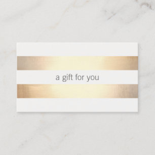 Faux Gold Foil Striped Retail Gift Card