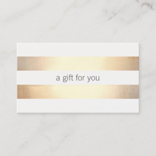 Faux Gold Foil  Striped Retail Gift Card Business Card Templates