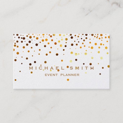 Faux Gold Foil Subtle Glitter Business Card