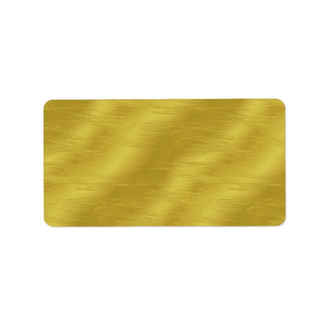 Faux Gold Foil Texture Background Sparkle Template Label (Front)