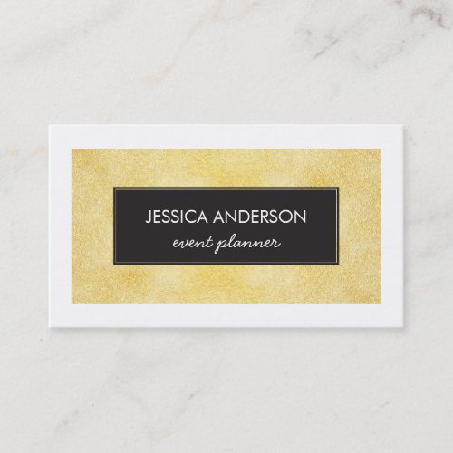 Faux Gold-Foil Texture Business Cards