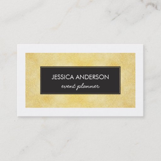 Customizable Faux Gold-Foil Texture Business Cards