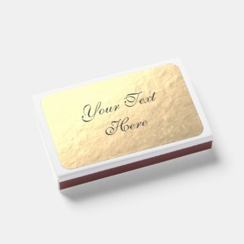 Faux Gold Foil Wedding Matchboxes by istanbuldesign at Zazzle
