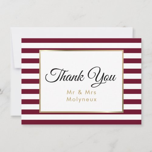 Faux Gold Foil Wedding Thank You