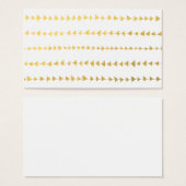 Faux Gold Foil White Arrows Pattern (Front & Back)