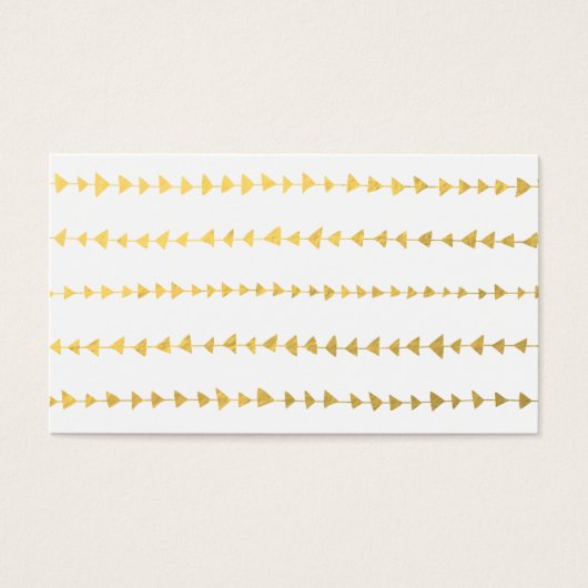 Faux Gold Foil White Arrows Pattern (Front)