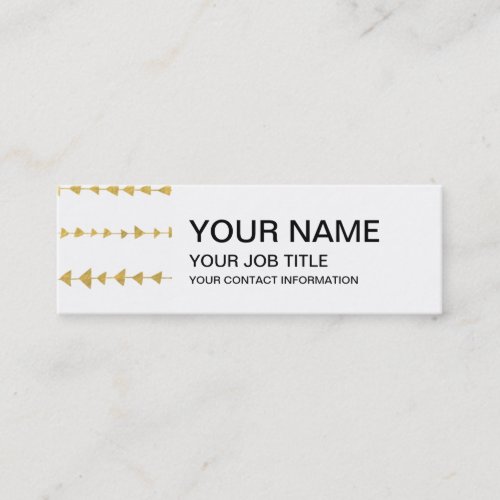 Faux Gold Foil White Arrows Pattern Business Card Templates