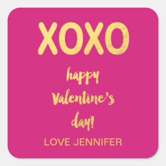 Faux Gold Foil XOXO | Valentine's Day Sticker