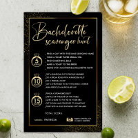 Faux Gold Frame Bachelorette Scavenger Hunt Game