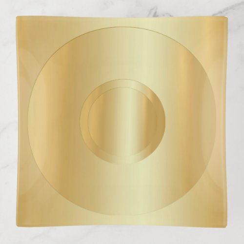 Faux Gold Glamorous Blank Template Custom Elegant Trinket Tray