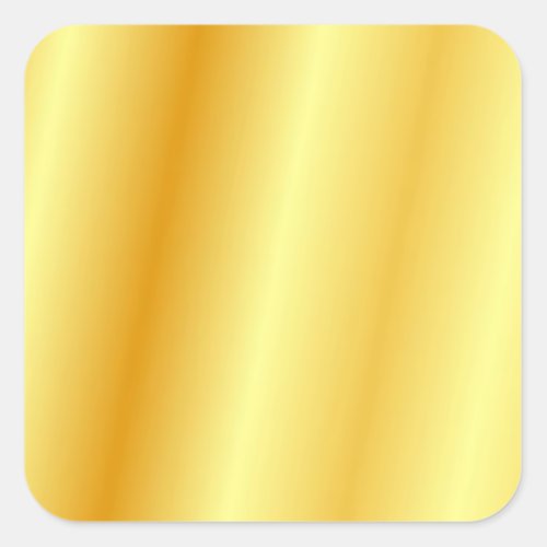 Faux Gold Glamorous Template Trendy Elegant Modern Square Sticker