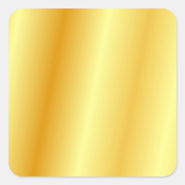 Faux Gold Glamorous Template Trendy Elegant Modern Square Sticker (Front)
