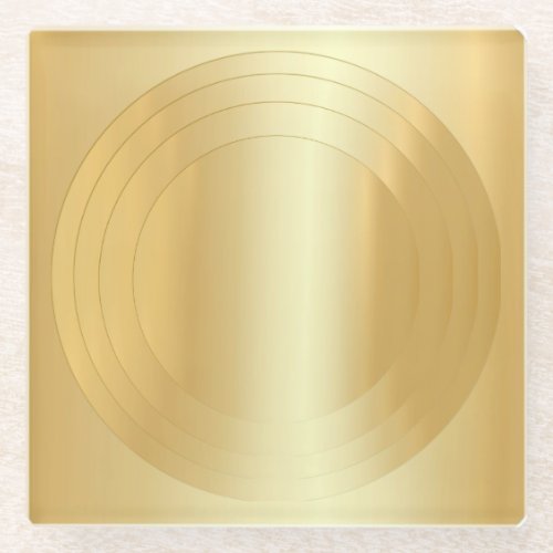 Faux Gold Glamour Blank Template Custom Elegant Glass Coaster