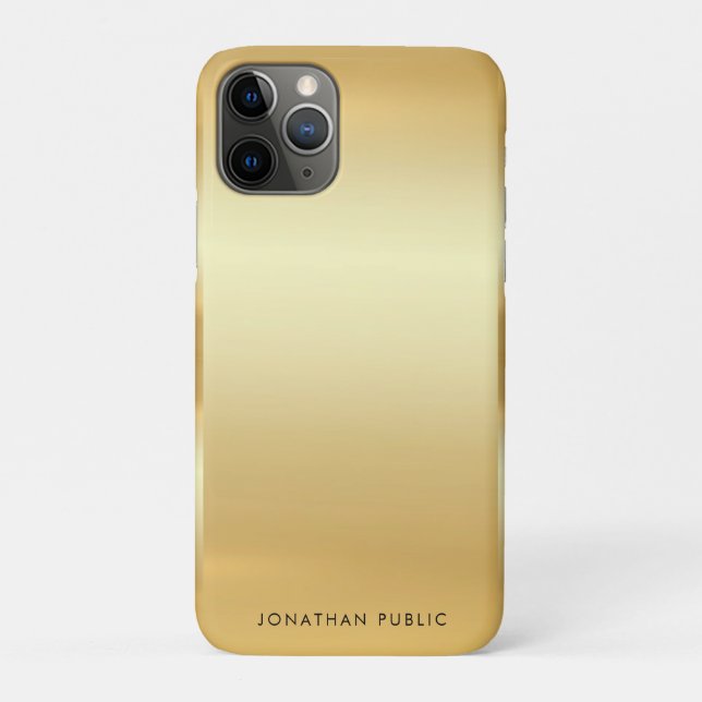 Faux Gold Glamour Trendy Modern Template Elegant Case-Mate iPhone Case (Back)