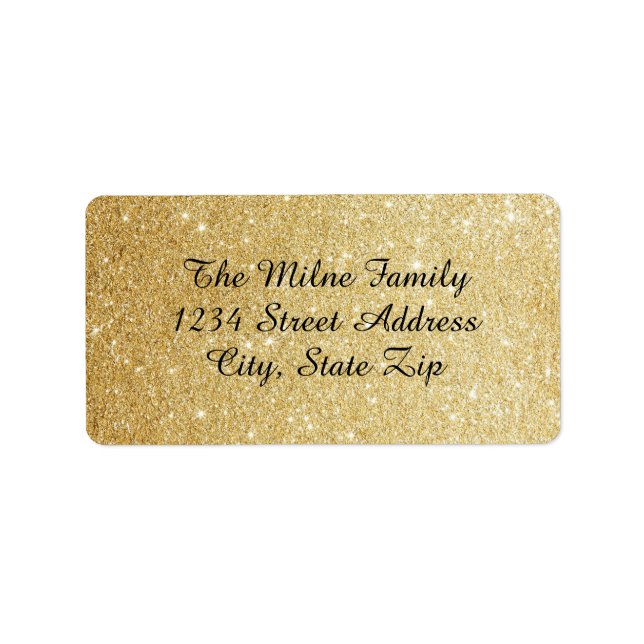 Faux Gold Glitter - Address Labels (Front)
