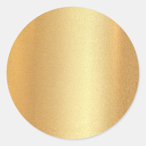 Faux Gold Glitter Blank Template Glamour Elegant Classic Round Sticker