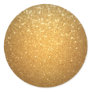 Faux Gold Glitter Blank Template Glamour Golden Classic Round Sticker