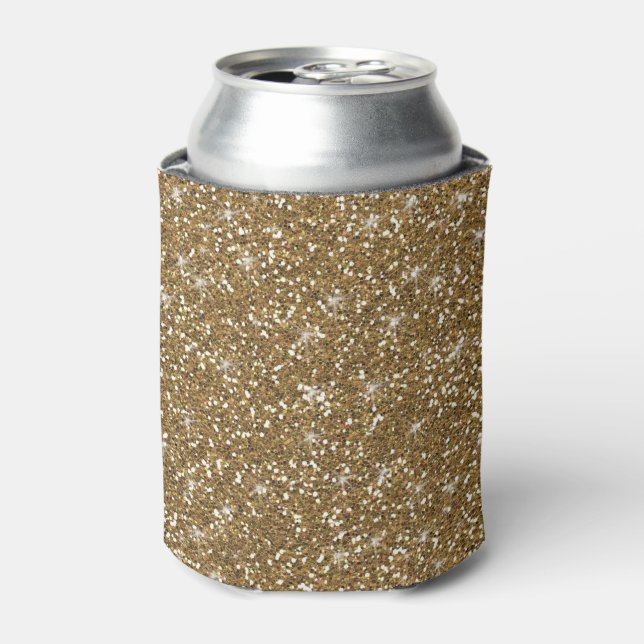 Faux Gold Glitter Can Cooler (Can Front)
