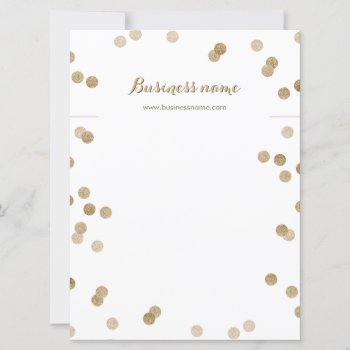 Faux Gold Glitter Dots Background Necklace Cards by tashatzazzle at Zazzle