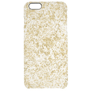 Faux Gold Glitter Dust Clear iPhone 6 Plus Case