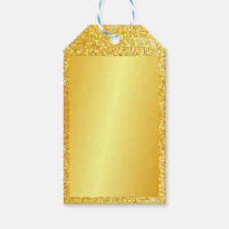 Faux Gold Glitter Elegant Blank Template Custom Gift Tags