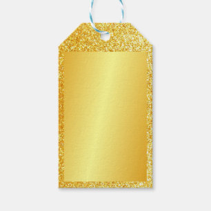 Faux Gold Glitter Elegant Blank Template Custom Gift Tags