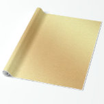 Faux Gold Glitter Elegant Modern Golden Glossy Wrapping Paper