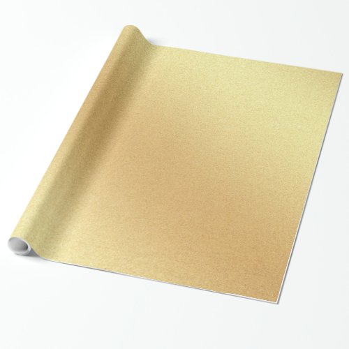 Faux Gold Glitter Elegant Modern Golden Glossy Wrapping Paper