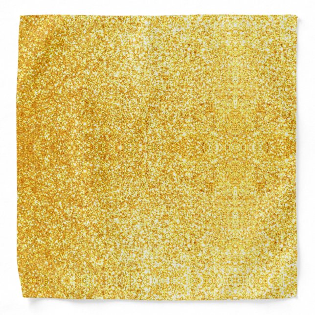 Faux Gold Glitter Elegant Template Bandana (Front)