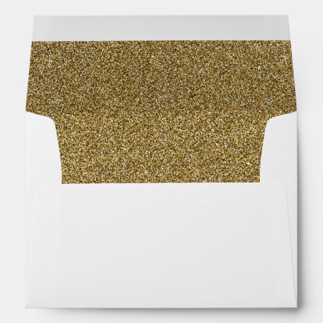 Faux Gold Glitter Envelope Liner (Back (Bottom))