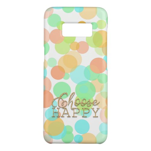 Faux Gold Glitter Funky Summer Pastel Dots Pattern Case_Mate Samsung Galaxy S8 Case