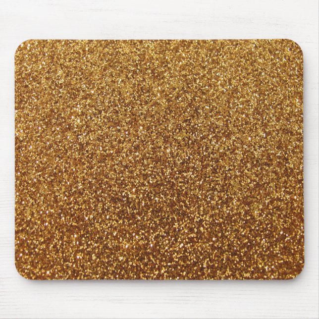 Faux Gold glitter graphic Mouse Pad (Front)