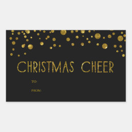 Faux Gold Glitter Holiday Gift Tags