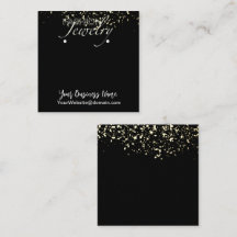 Faux Gold Glitter Jewelry earring display card
