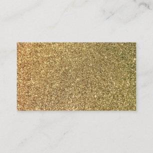 Faux Gold Glitter Photo Business Card