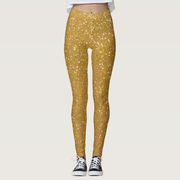 Glitter leggings cheap gold