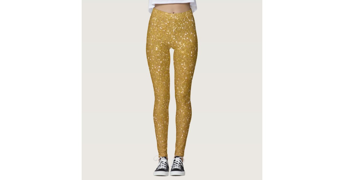 Gold glitter tights